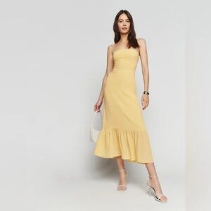 Reformation Arta Dress Size 2 Yellow Sunshine